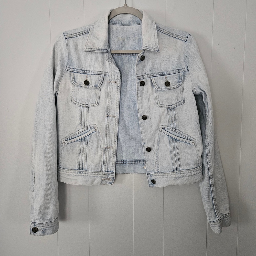 Gap Denim‎ Jean Jacket Womens XS Long sleeve Light Wash Cotton Trucker